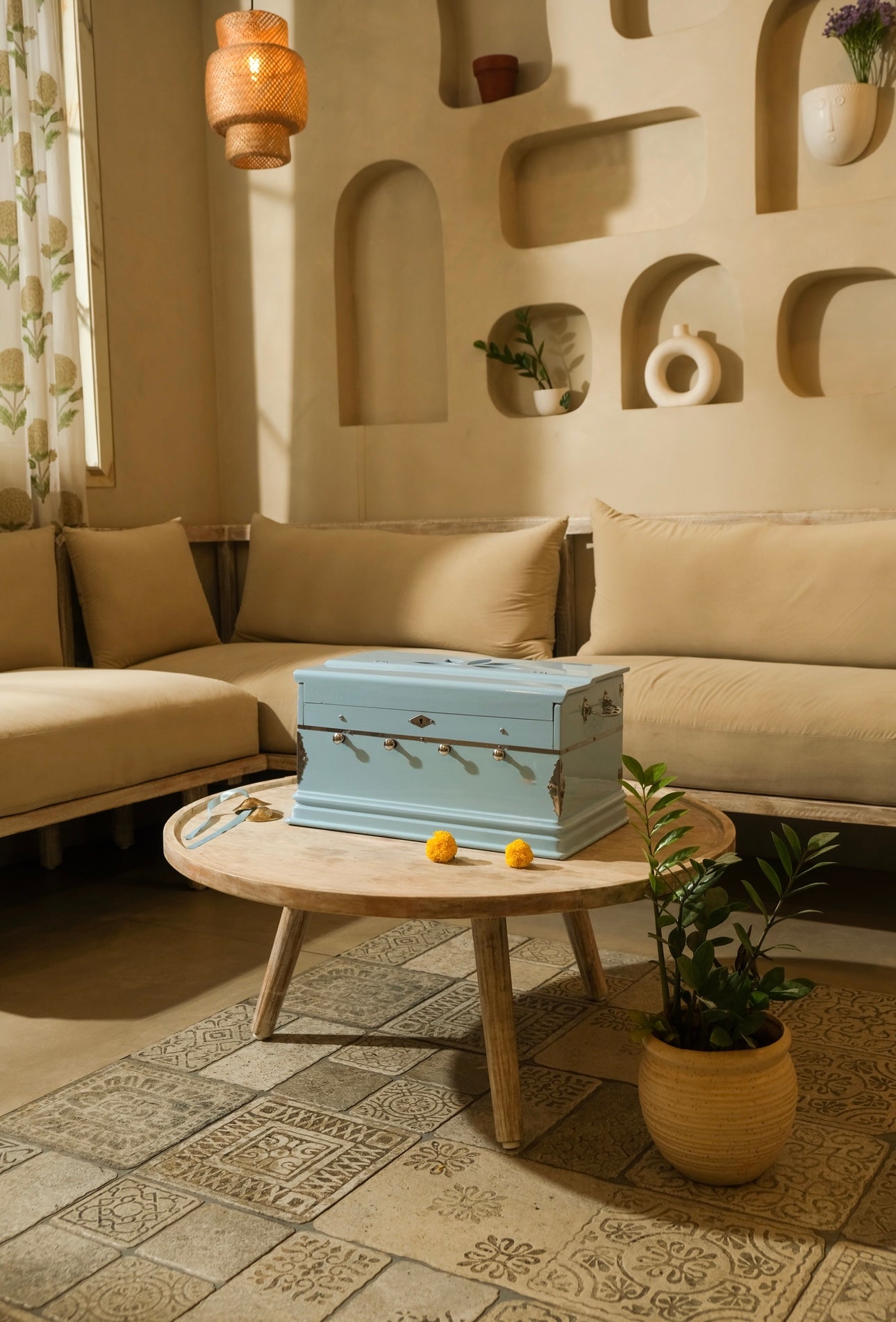 Baby Blue Mini Harmonium