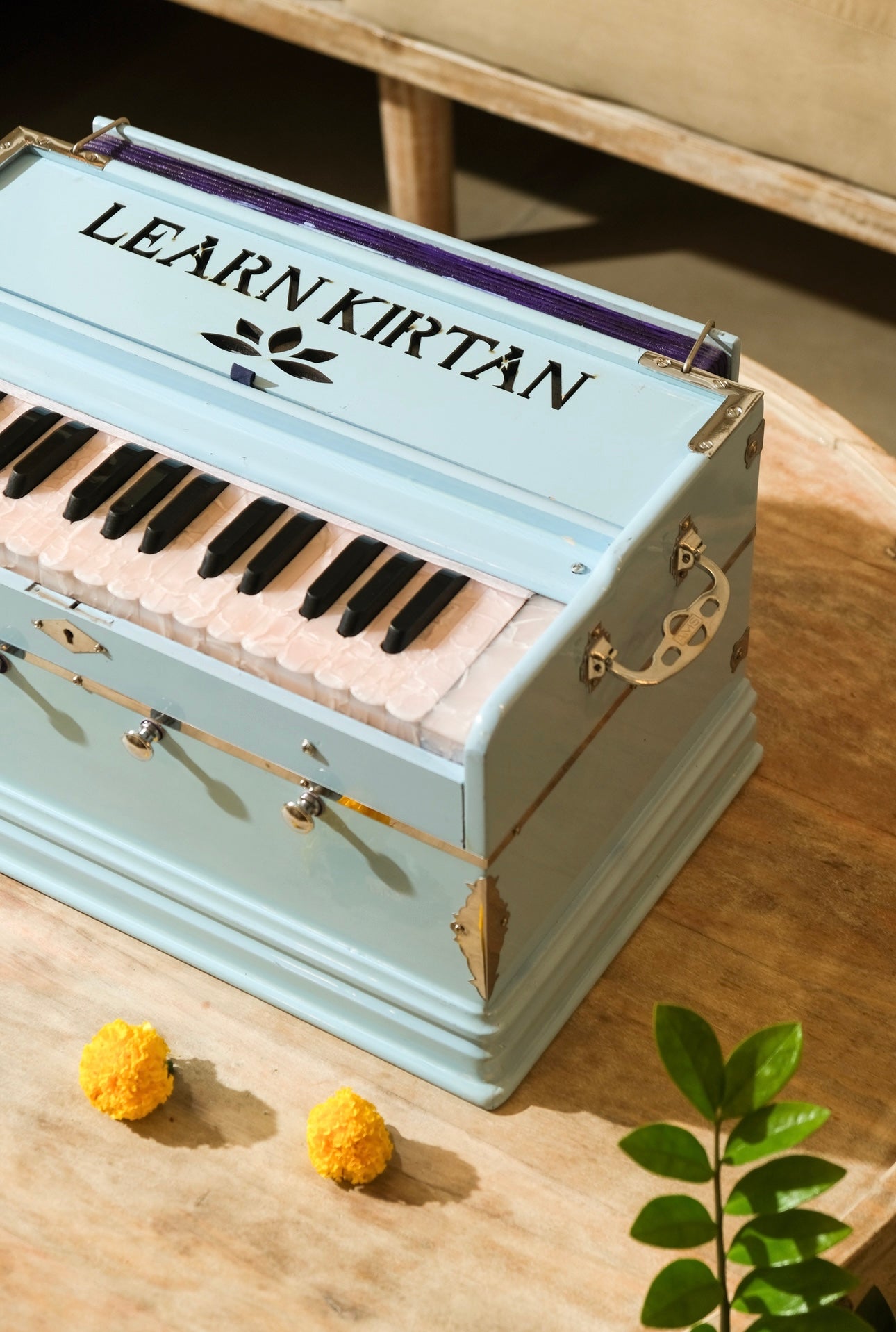 Baby Blue Mini Harmonium