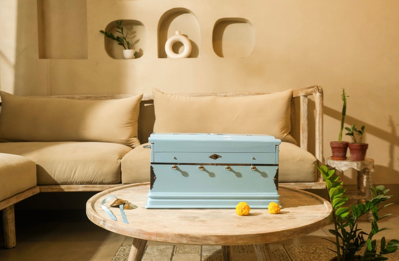 Baby Blue Mini Harmonium