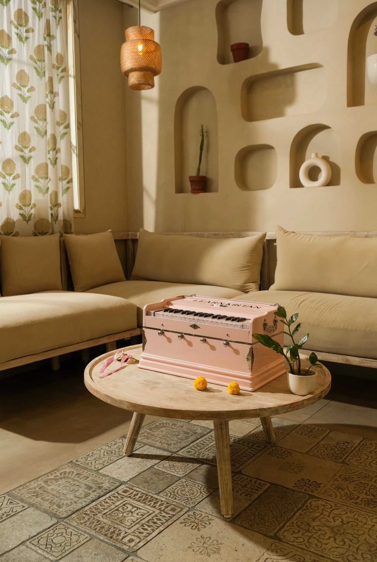 Blush Pink Mini Harmonium