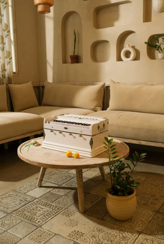 White Mini Harmonium