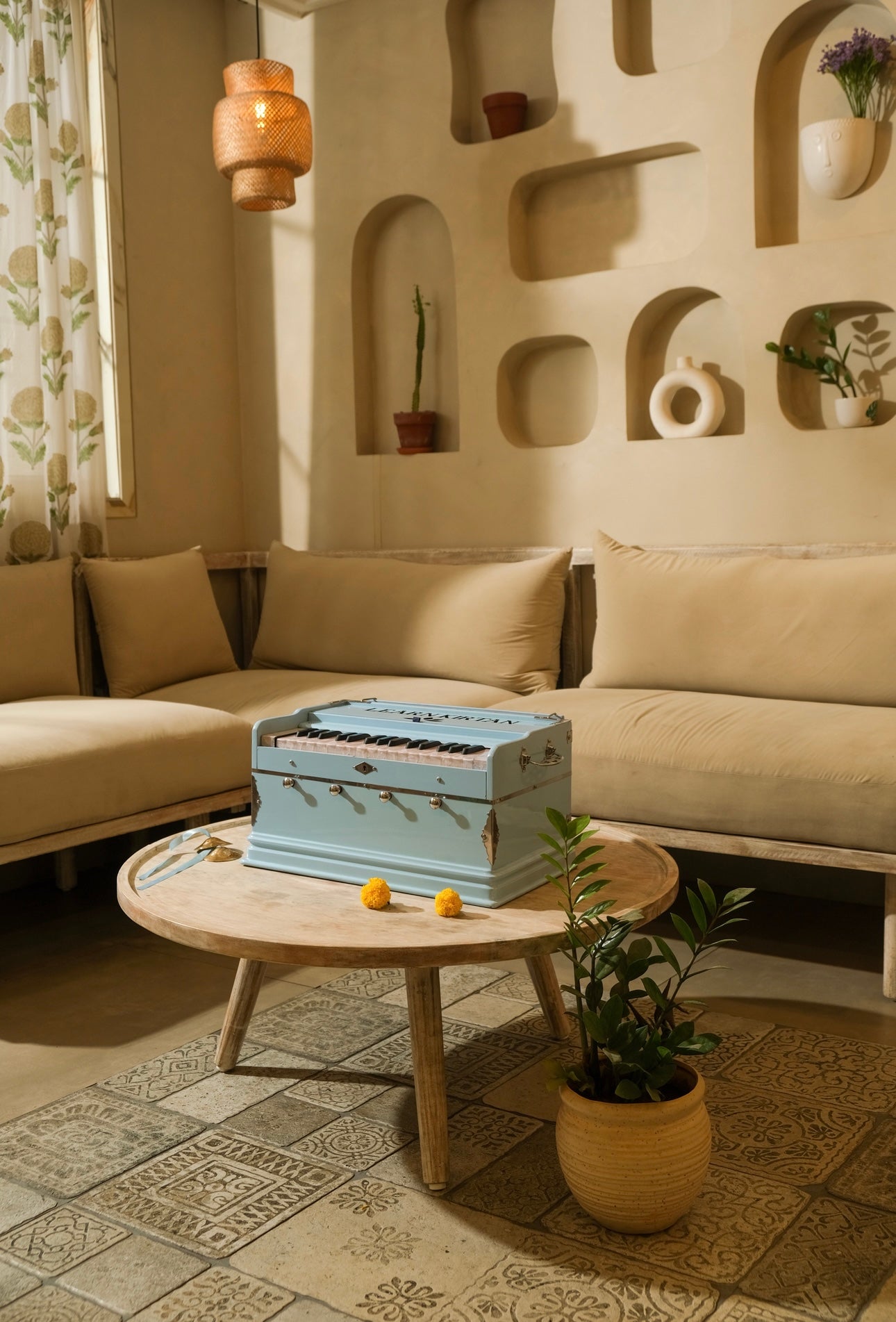 Baby Blue Mini Harmonium