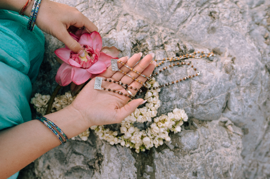 Maha Mantra Silver Tulasi Mala